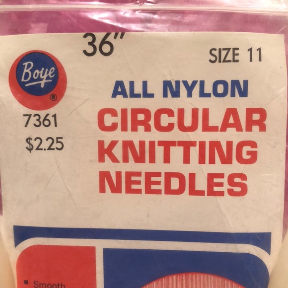 NIP vintage Boye AllNylon 36” size 11 circular knitting née - Picture 2 of 13